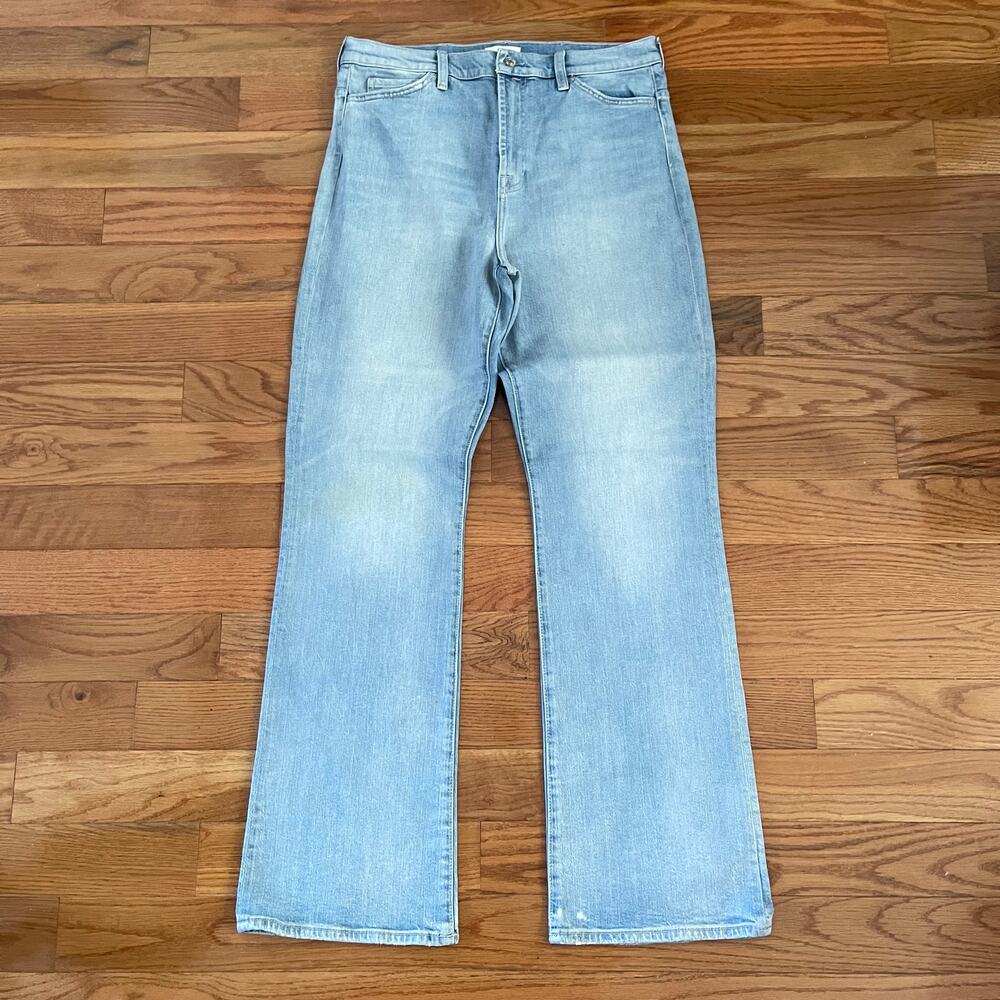 7 For All Mankind Easy Boot Jeans Beauty Denim Blue Women Size 32 Light Wash